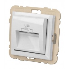 Розетка USB двойная Efapel Logus Белый 21384 TBR